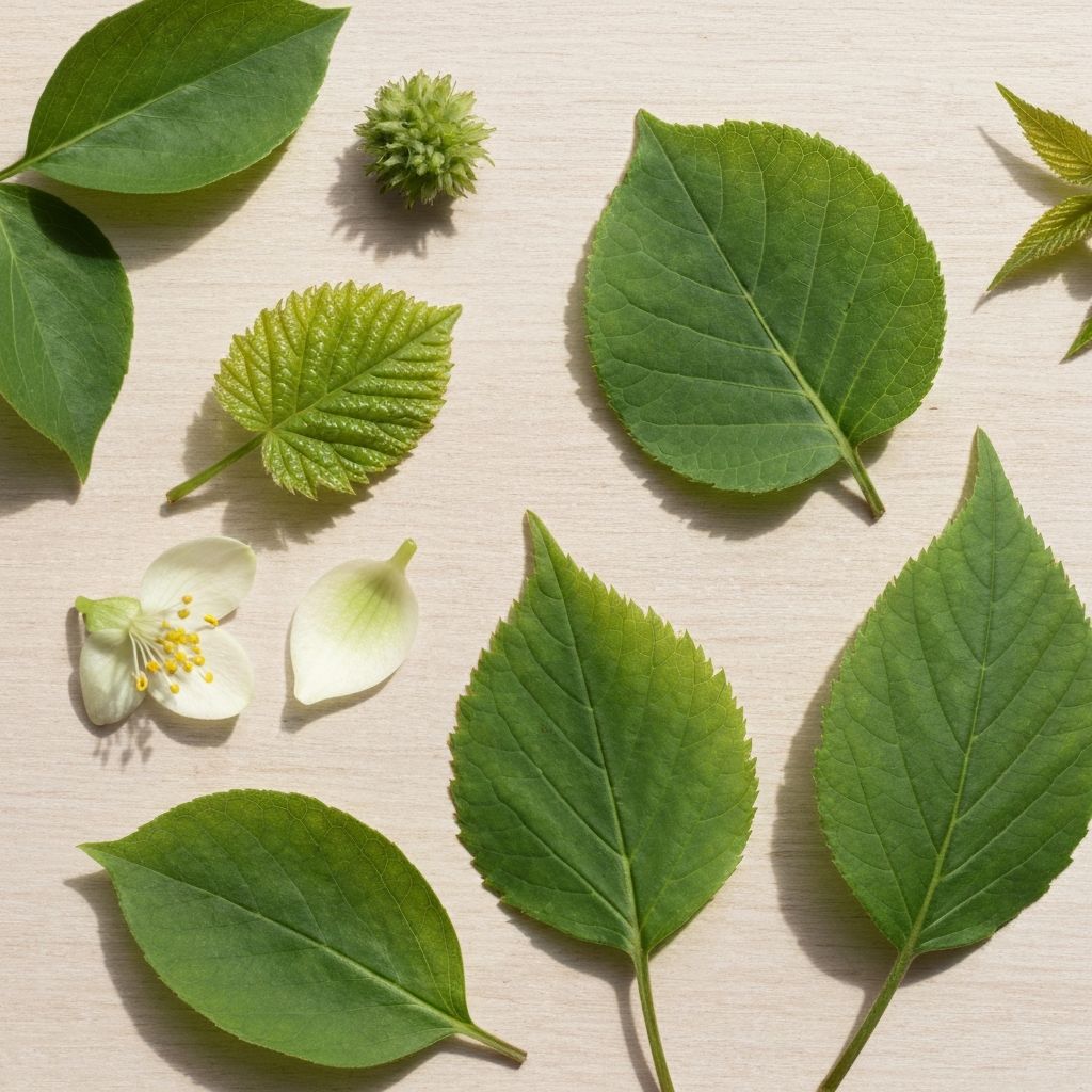 Natürliche Blätter und Botanicals